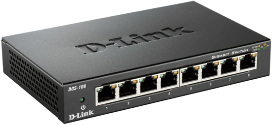 D-LINK DGS-108/E fém 8-portos 10/100/1000 Switch