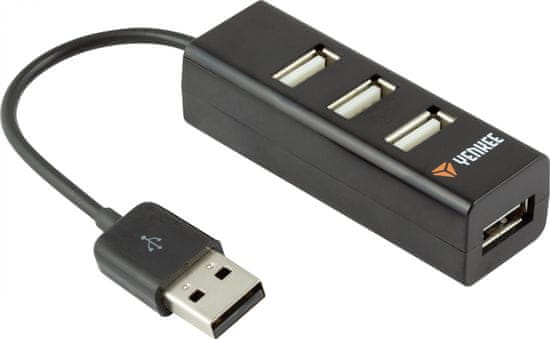 Yenkee 4 portos USB 2.0 elosztó (YHB 4001BK)