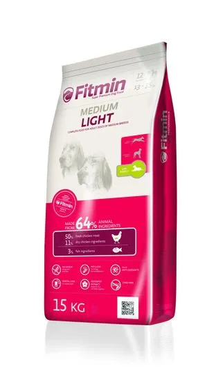 Fitmin Medium Light kutyatáp - 15kg