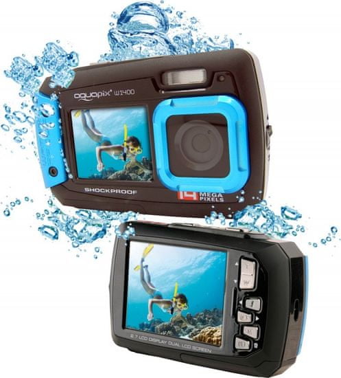 EasyPix W1400 Active Vízálló digitális fényképezőgép, Kék