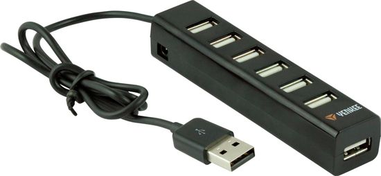 Yenkee 7 x USB 2 HUB (YHB 7001BK) fekete