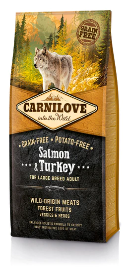 Carnilove Salmon & Turkey for Large Breed Adult kutyatáp - 12kg