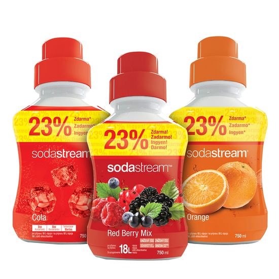 SodaStream Narancs/Erdei gyümölcs/Cola szörp 750 ml