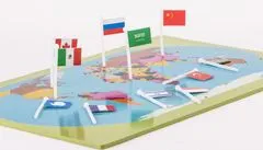 Montessori Világ – térkép zászlókkal