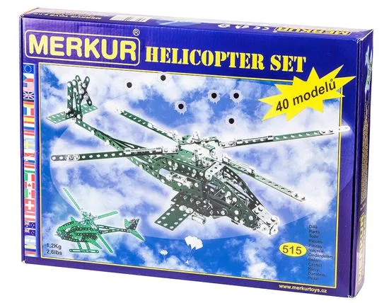 Merkur Helikopter Szett, 40 Modell, 515 db
