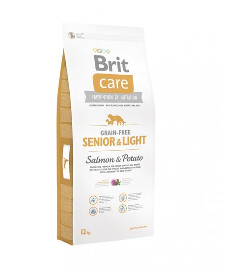 Brit Care Grain-free Senior&Light Salmon&Potato 12kg