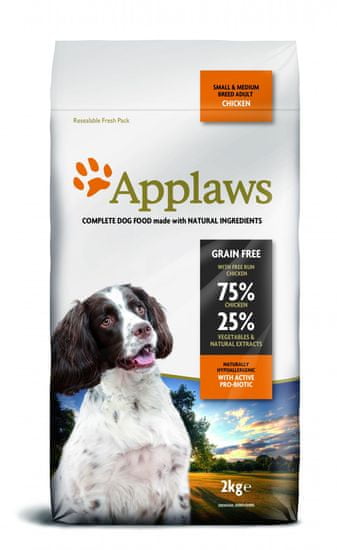 Applaws Dog Adult Small & Medium Breed Chicken kutyatáp - 2kg