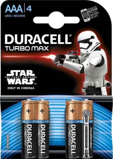 Duracell Turbo Max AAA Alkáli elem, 4 db