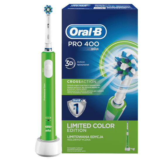 Oral-B Pro 400 Elektromos fogkefe, Zöld