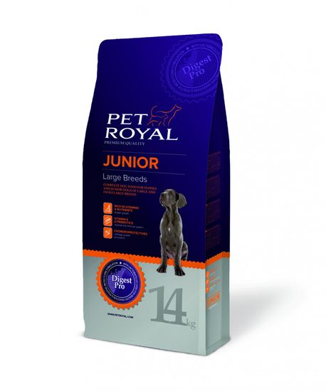 Pet Royal Junior Dog Large Breeds Kutyatáp, 14 kg