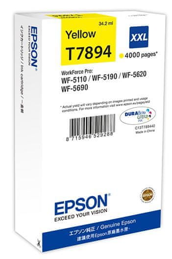 Epson tinta C13T789440 XXL, sárga