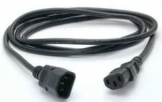 PremiumCord Hálózati hosszabbító kábel 230V számítógéphez, 1 m