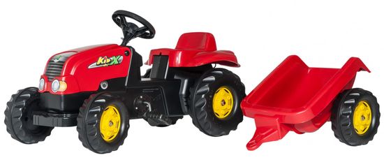 Rolly Toys Rolly Kid Traktor utánfutóval, Piros