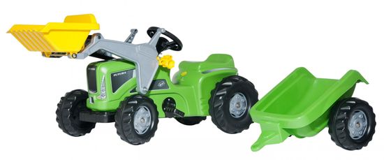Rolly Toys Kid Futura Pedálos traktor markolóval és utánfutóval