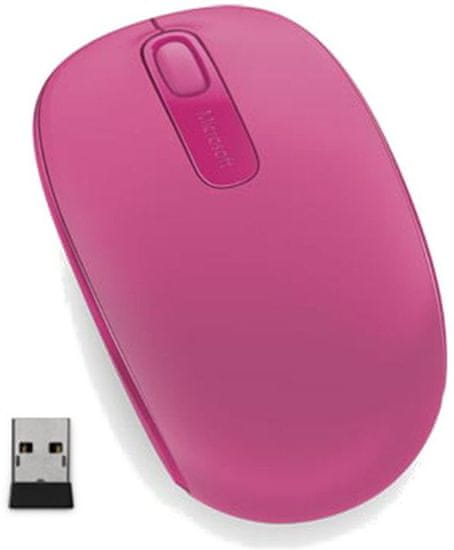 Microsoft Wireless Mobile 1850 Vezeték nélküli Optikai Egér, rózsaszín