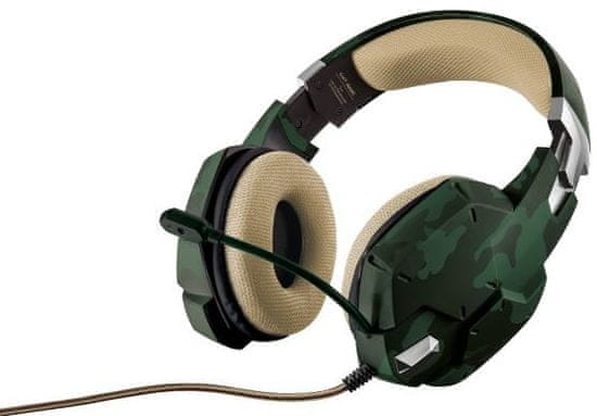Trust GXT 322 Dynamic Gaming headset, Zöld terepszínű (20865)