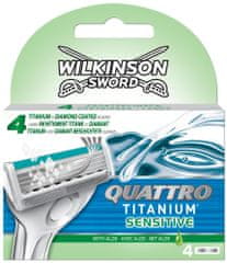 Wilkinson Quattro Titanium Sensitive Borotvafej készlet, 4 db