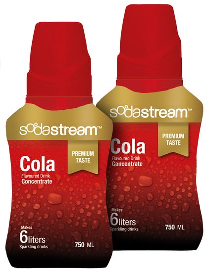 SodaStream Premium Cola Ízű Szörp, 2 x 750 ml