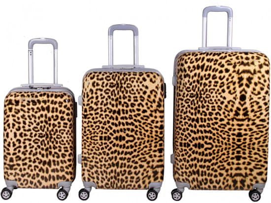 Leonardo Leopard Print bőrönd készlet