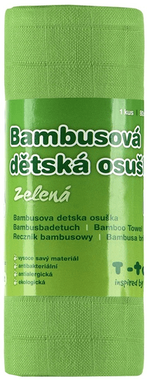 T-tomi Bambusz textilpelenka, Zöld, 80 x 100 cm