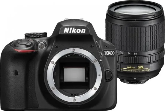 NIKON D3400 + 18-105 AF-S DX VR Tükörreflexes Fényképezőgép