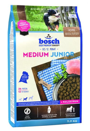 Bosch Medium Junior Kutyatáp, 3 kg