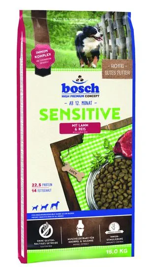 Bosch Sensitive Lamb & Rice Kutyatáp, 15 kg