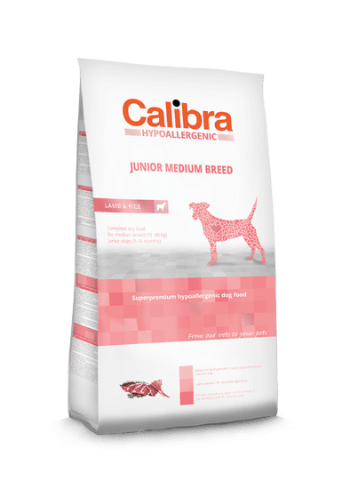 Calibra Dog HA Junior Medium Breed Lamb Kutyatáp, 14 kg