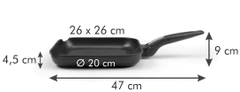 Tescoma Grill serpenyő SmartCLICK, 26x26 cm