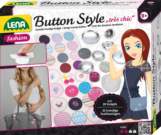LENA Button Style "trés chic" Kitűzőkészítő szett