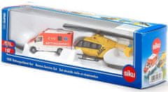 SIKU Mentőkocsi és mentőhelikopter modell