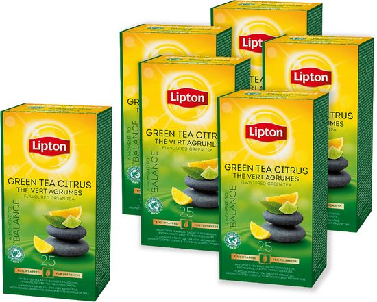 Lipton Citrusos Zöld Tea, 6 x 25 db