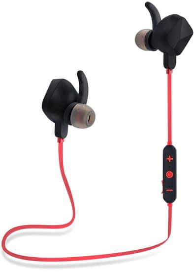 C-Tech SHS-04 Vezeték nélküli fülhallgató, Bluetooth, Piros-Fekete