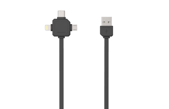 PowerCube 3 az 1-ben USB kábel, Fekete