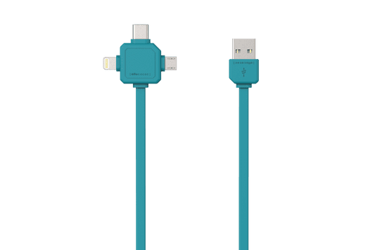 PowerCube 3 az 1-ben USB kábel, Kék