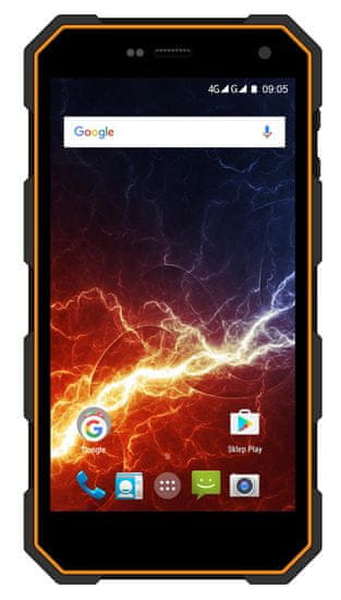 myPhone HAMMER ENERGY, Dual SIM, Okostelefon, Fekete/Sárga