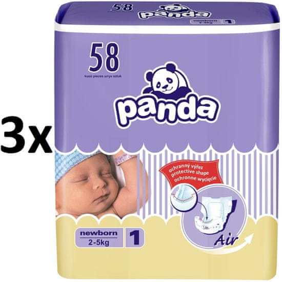 Panda 1 Newborn pelenka (2-5 kg) 174 db (3x58 db)