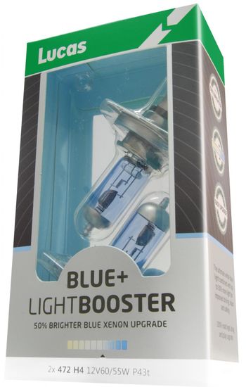 Lucas LightBooster H7 Autó izzó, Kék, 12 V, 55 W + 50%, 2 db