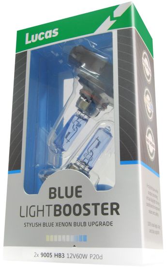 Lucas LightBooster H4 Autó izzó, Kék, 12 V, 60/55 W, 2 db