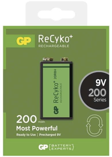 GP ReCyko+ 9 V 200 mAh Tölthető elem