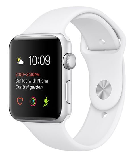 Apple Watch Series 1, 42 mm, Fehér sport szíj