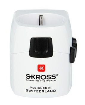 Skross World PRO Light Utazó adapter, Fehér