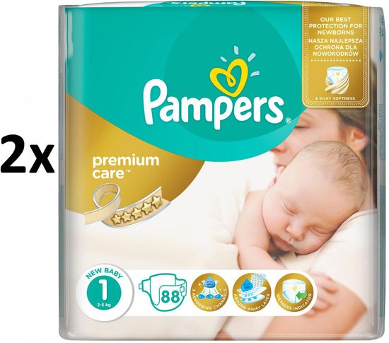 Pampers Premium Care 1 Újszülött pelenka, 176 db