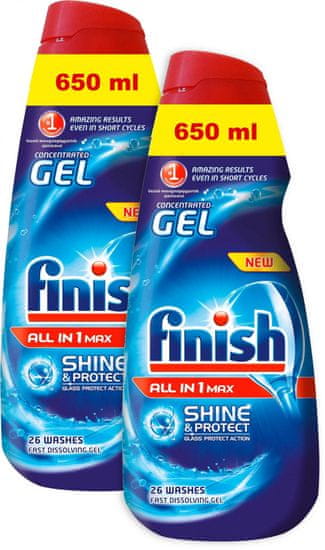 Finish Gell All in 1 Shine &Protect 2x 650 ml