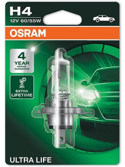 Osram 12V H4 60/55W P43t Ultra Life Izzó