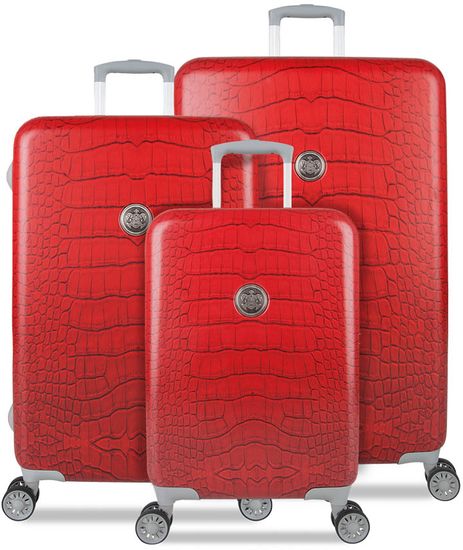 SuitSuit Red Diamond Crocodile Bőrönd szett