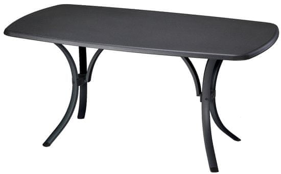 Rojaplast NEWCASTLE Werzalit Asztal, Antracit/Fekete