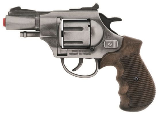 Gonher Gold colection rendőrségi revolver, fém, ezüst, 12 lövés