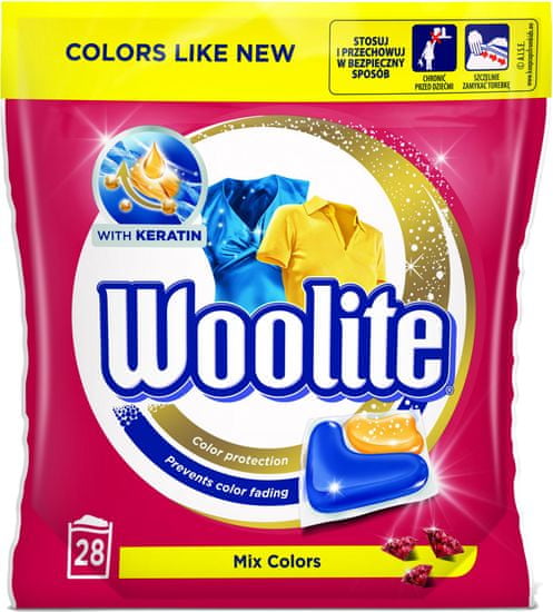 Woolite Gélkapszula, színes ruhákhoz, 28 db
