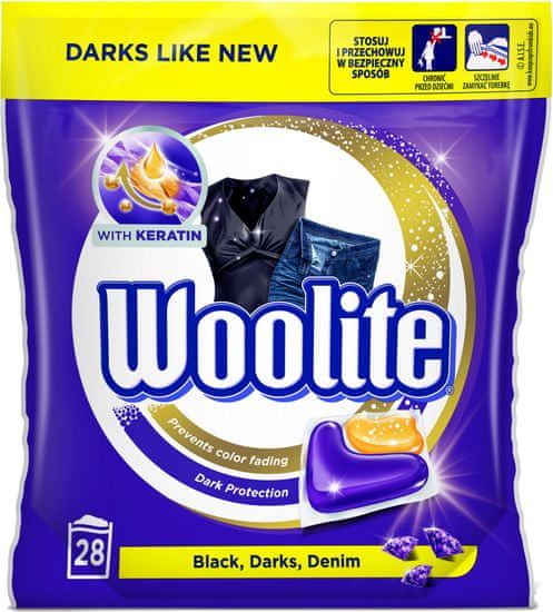 Woolite Gélkapszula, Fekete, 28 db